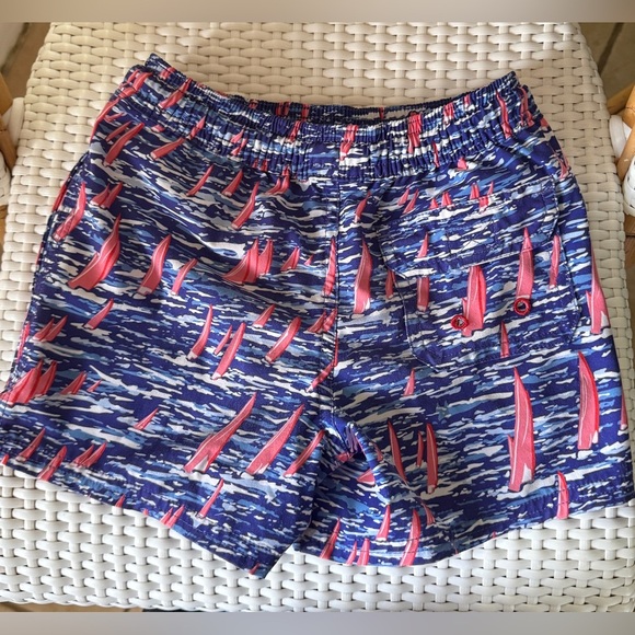Vineyard Vines Printed Chappy Swim Trunks Sailing Ocean Reef 3T - Picture 2 of 4